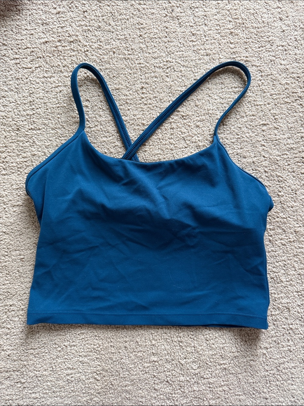 Fleo Teal Strappy Crop Camisole